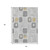 3' X 5' Gray Silver And Gold Geometric Washable Indoor Outdoor Area Rug