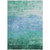 5' X 8' Teal Blue And Aqua Striped Washable Indoor Outdoor Area Rug Transitional Style - Teal Blue, Aqua Color