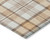 5' X 8' Peach And Beige Plaid Washable Indoor Outdoor Area Rug