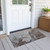 2' X 3' Taupe Abstract Washable Non Skid Indoor Outdoor Area Rug - 608219399078