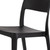 Set of Two Black Heavy Duty Plastic Outdoor Stacking Accent Chairs