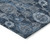 5' X 8' Navy Blue And Denim Blue Damask Washable Indoor Outdoor Area Rug