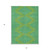 3' X 5' Green And Aqua Geometric Washable Indoor Outdoor Area Rug