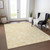 3' X 5' Yellow Wheat And Ivory Floral Washable Indoor Outdoor Area Rug