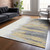 5' X 8' Gray Charcoal And Tan Abstract Washable Indoor Outdoor Area Rug