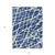5' X 8' Blue and White Abstract Washable Non Skid Indoor Outdoor Area Rug