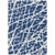 5' X 8' Blue and White Abstract Washable Non Skid Indoor Outdoor Area Rug