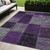5' X 8' Eggplant Purple And Lilac Patchwork Washable Indoor Outdoor Area Rug