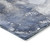 3' X 5' Blue and Gray Abstract Washable Non Skid Indoor Outdoor Area Rug - Blue, Gray