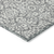 3' X 5' Gray And Ivory Damask Washable Indoor Outdoor Area Rug