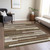 3' X 5' Brown Beige And Copper Striped Washable Indoor Outdoor Area Rug