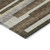 3' X 5' Brown Beige And Copper Striped Washable Indoor Outdoor Area Rug