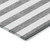 8' Runner Charcoal Striped Washable Non Skid Indoor Outdoor Runner Rug