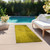 8' Runner Gold Abstract Washable Non Skid Indoor Outdoor Runner Rug