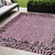 5' X 8' Pink Animal Print Washable Indoor Outdoor Area Rug