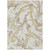 5' X 8' Ivory Gold And Brown Abstract Washable Indoor Outdoor Area Rug