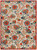 8' X 11' Red Gold Teal Blue And Green Floral Indoor Outdoor Area Rug