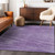 3' X 5' Purple And Ivory Abstract Washable Indoor Outdoor Area Rug