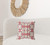 20" X 20" Red And White Blown Seam Geometric Indoor Outdoor Throw Pillow