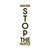 36" White Yellow And Black Solid Wood Never Stop The Hustle Porch Sign