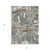 3' X 5' Gray Copper And Mint Green Geometric Washable Indoor Outdoor Area Rug