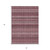 3' X 5' Red And Burgundy Striped Washable Indoor Outdoor Area Rug