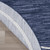 8' Navy Blue And Ivory Round Indoor Outdoor Area Rug