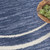 8' Navy Blue And Ivory Round Indoor Outdoor Area Rug