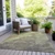 3' X 5' Artichoke Green And Taupe Abstract Washable Indoor Outdoor Area Rug