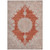 5' X 8' Rust And Beige Oriental Washable Indoor Outdoor Area Rug