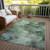 3' X 5' Green And Brown Abstract Washable Indoor Outdoor Area Rug - Green, Brown