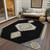 5' X 8' Black Gold And Gray Oriental Washable Indoor Outdoor Area Rug