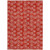 5' X 8' Red And Ivory Geometric Washable Indoor Outdoor Area Rug Transitional Style - Red, Ivory Color