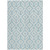 5' X 8' Sky Blue And Ivory Geometric Washable Indoor Outdoor Area Rug