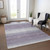 3' X 5' Lavender And Ivory Abstract Washable Indoor Outdoor Area Rug - Lavender, Ivory