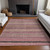 3' X 5' Pink And Taupe Striped Washable Indoor Outdoor Area Rug