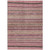 3' X 5' Pink And Taupe Striped Washable Indoor Outdoor Area Rug
