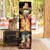 36" Black And Orange Scarecrow Solid Wood Porch Sign