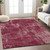 3' X 5' Burgundy And Ivory Geometric Washable Indoor Outdoor Area Rug - Burgundy, Ivory