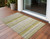 3' X 5' Wheat Striped Washable Non Skid Indoor Outdoor Area Rug