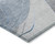 5' X 8' Sky Blue Gray And Silver Abstract Washable Indoor Outdoor Area Rug