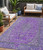 5' X 8' Purple And Gray Medallion Washable Indoor Outdoor Area Rug