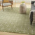 8' X 10' Green And Ivory Geometric Indoor Outdoor Area Rug