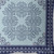 16" White Dark Blue and Light Blue Damask Indoor Outdoor Throw Pillow - 606114910633