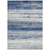 5' X 8' Navy Blue And Ivory Striped Washable Indoor Outdoor Area Rug