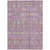 3' X 5' Lavender and Ivory Floral Washable Non Skid Indoor Outdoor Area Rug