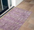 3' X 5' Lavender and Ivory Floral Washable Non Skid Indoor Outdoor Area Rug
