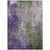 5' X 8' Olive Green And Purple Abstract Washable Indoor Outdoor Area Rug - Olive Green, Purple