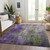 5' X 8' Olive Green And Purple Abstract Washable Indoor Outdoor Area Rug - Olive Green, Purple