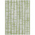3' X 5' Green And Gray Striped Washable Indoor Outdoor Area Rug